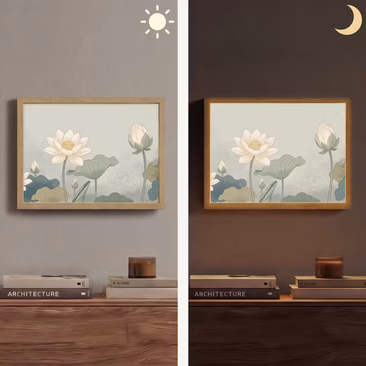 Lightbox - Wandlamp - Lotus - Bloemen - Groen — 6