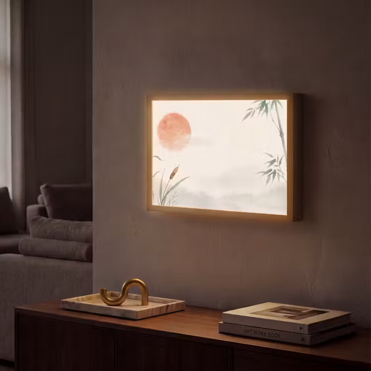 Lightbox - Wandlamp - Minimalistisch - Bamboe - Groen — 2