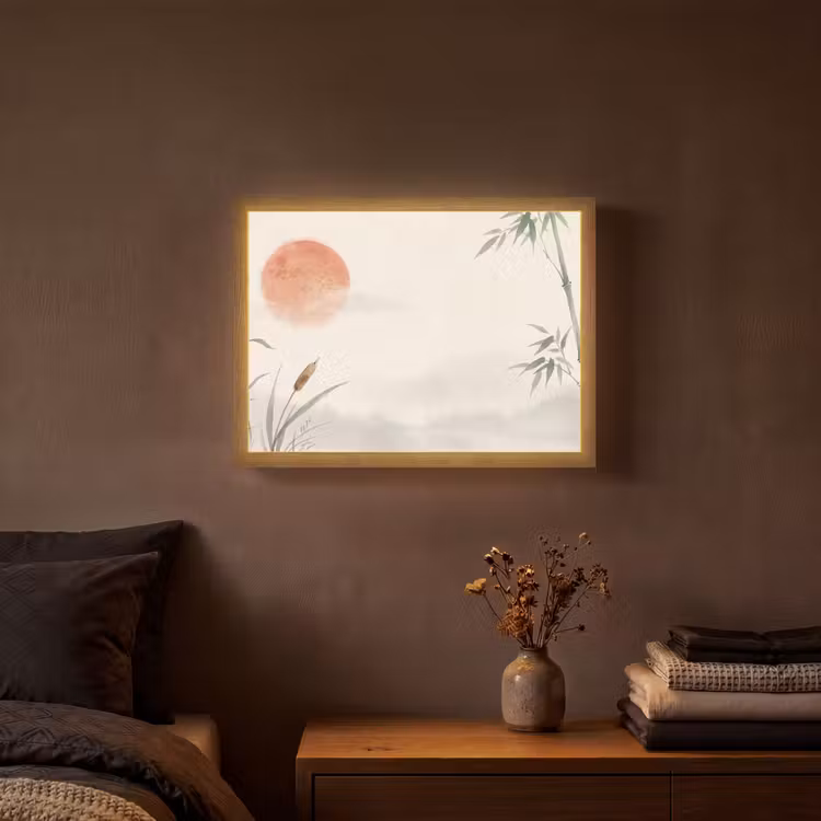 Lightbox - Wandlamp - Minimalistisch - Bamboe - Groen — 3