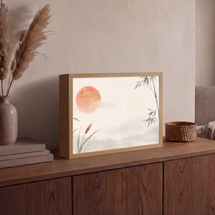 Lightbox - Wandlamp - Minimalistisch - Bamboe - Groen — 4
