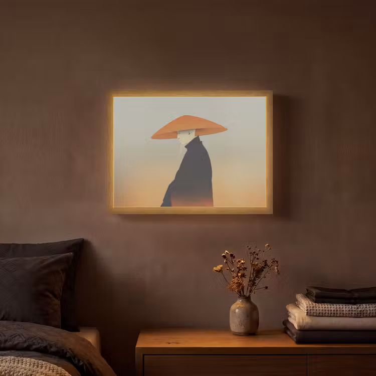 Lightbox - Wandlamp - Minimalistisch - Silhouet - Oranje — 3