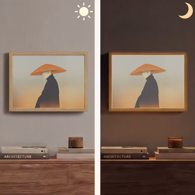 Lightbox - Wandlamp - Minimalistisch - Silhouet - Oranje — 6