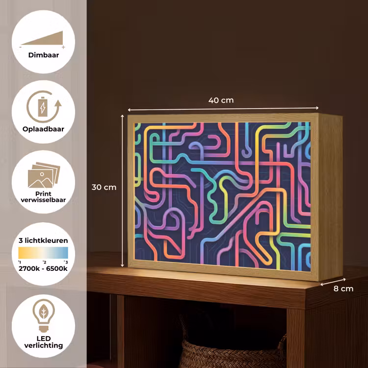 Lightbox - Wandlamp - Retro - Abstract - Neon — 10