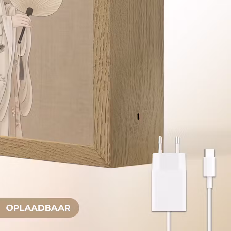 Lightbox - Wandlamp - Vrouw - Azië - Kunst - Beige — 7
