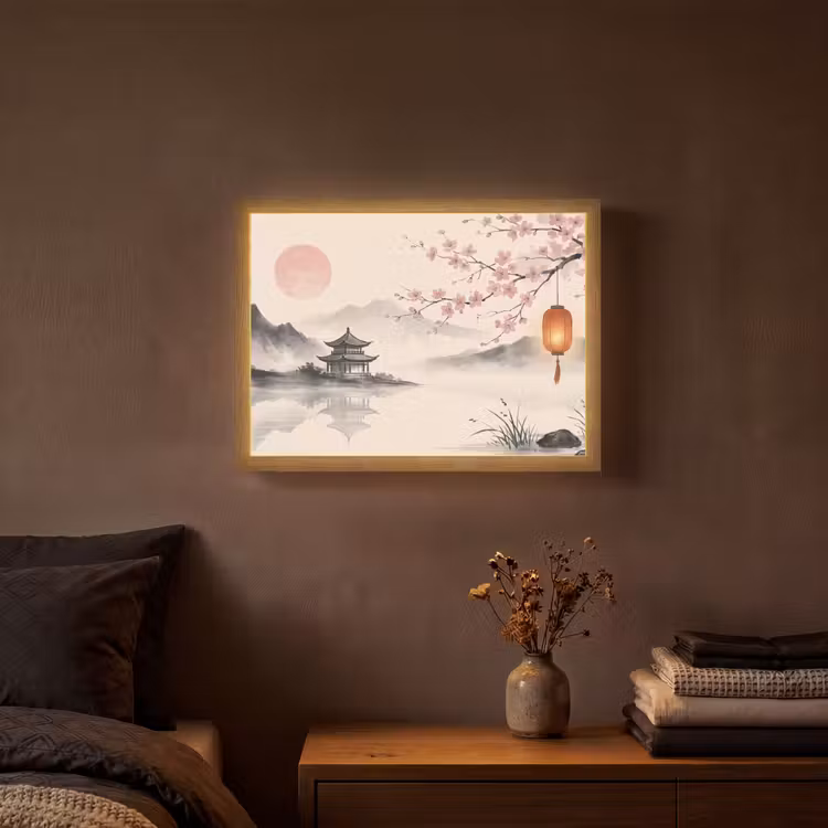 Lightbox - Wandlamp - Zon - Japans - Traditioneel — 3
