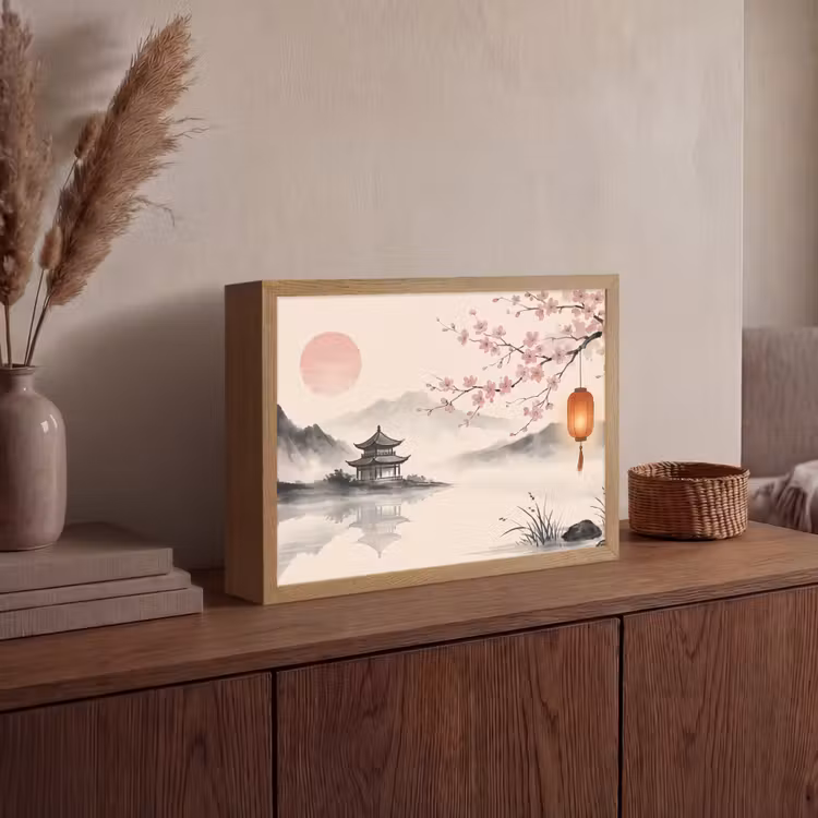 Lightbox - Wandlamp - Zon - Japans - Traditioneel — 4