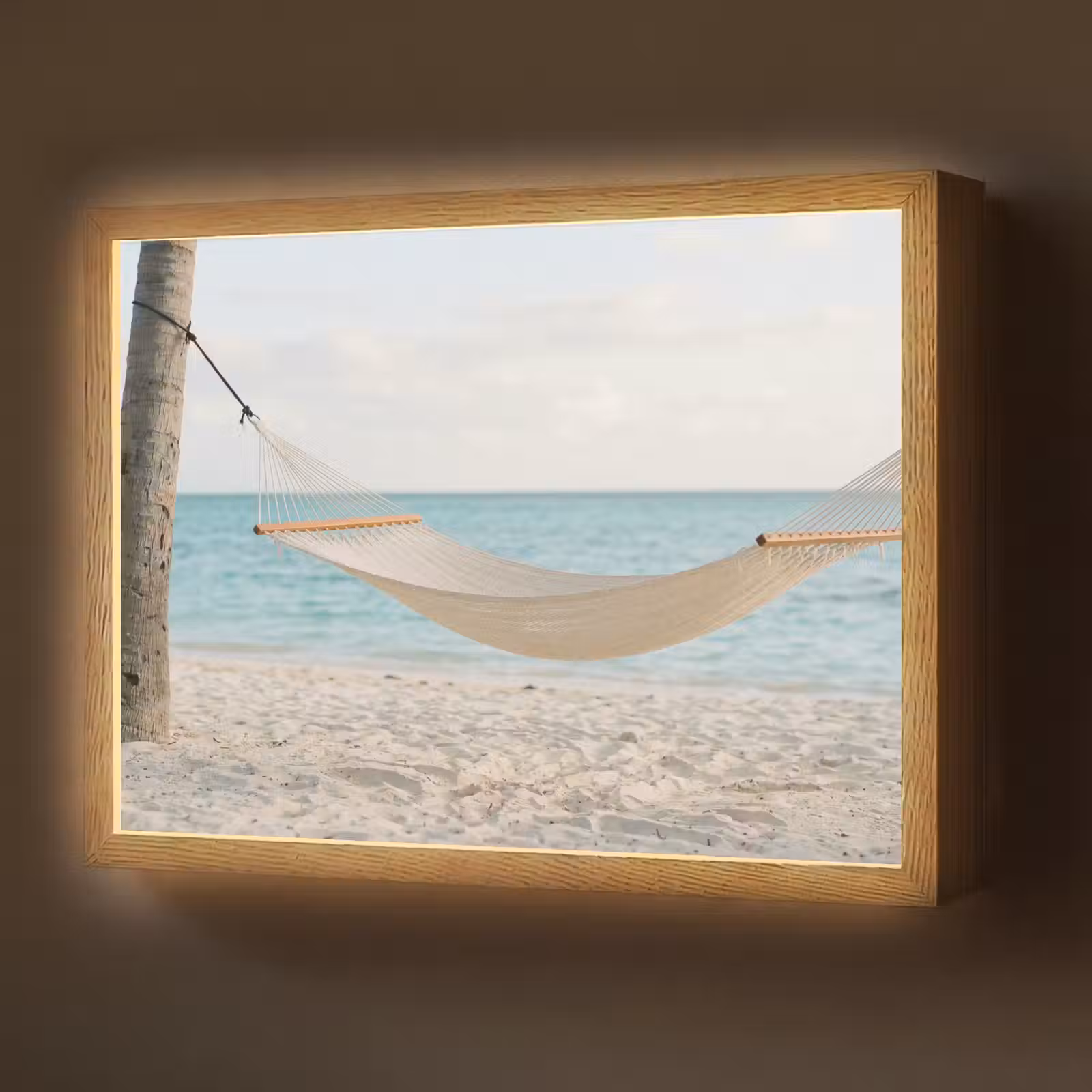 Lightbox - Wandlamp - Hangmat - Strand - Wit — 1