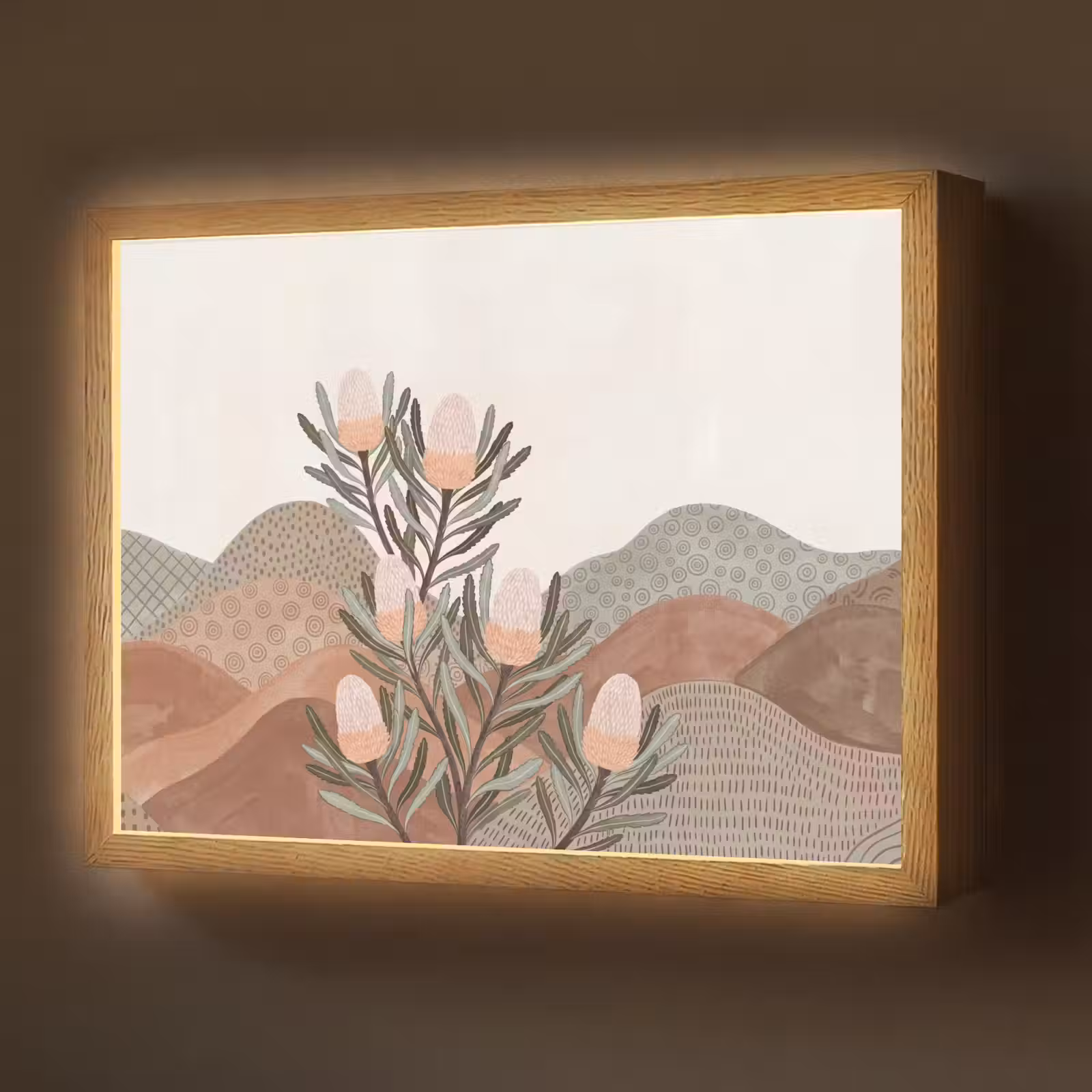 Lightbox - Wandlamp - Modern - Heuvels - Terracotta — 1