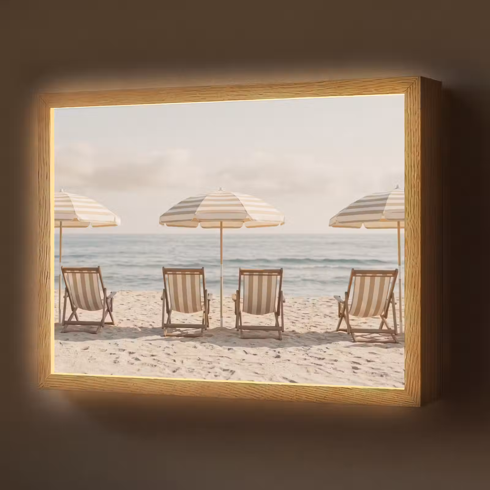 Lightbox - Wandlamp - Strand - Stoelen - Parasol — 1