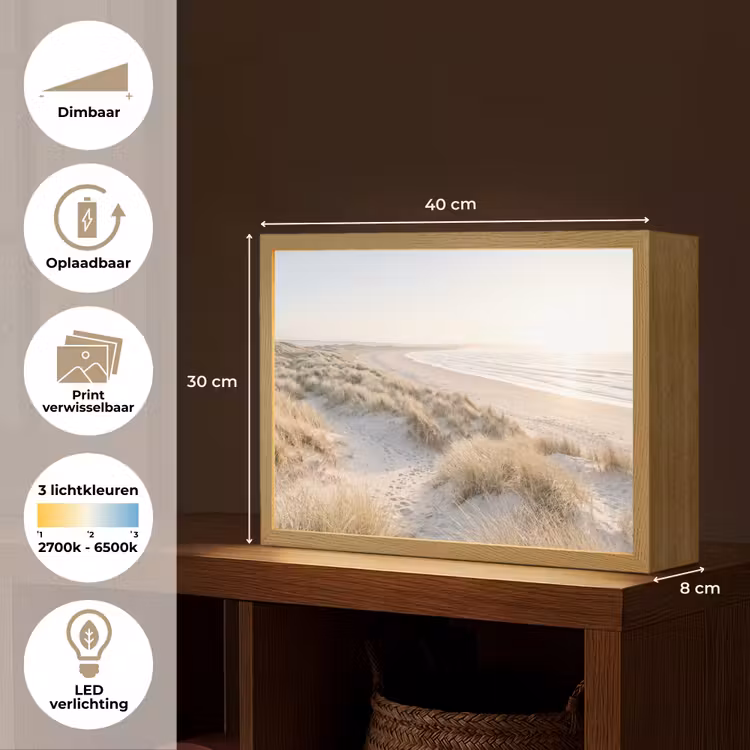 Lightbox - Wandlamp - Duinen - Strand - Beige — 10