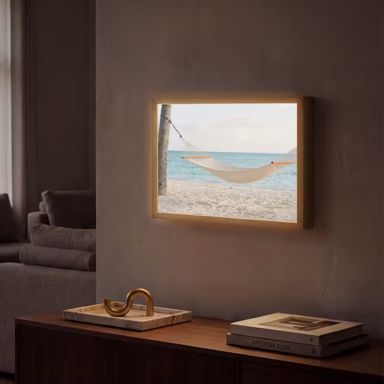 Lightbox - Wandlamp - Hangmat - Strand - Wit — 2