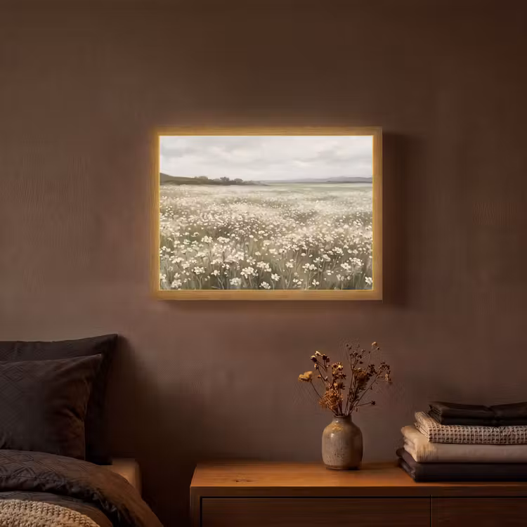 Lightbox - Wandlamp - Illustratie - Landschap - Wit — 3