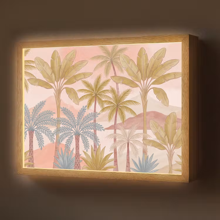 Lightbox - Wandlamp - Illustratie - Palmbomen - Kleurrijk — 1