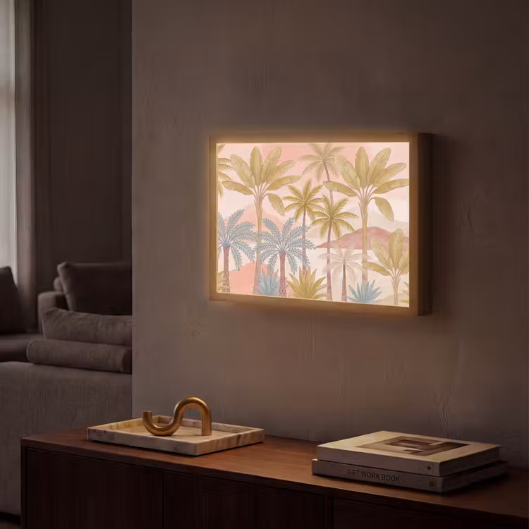 Lightbox - Wandlamp - Illustratie - Palmbomen - Kleurrijk — 2