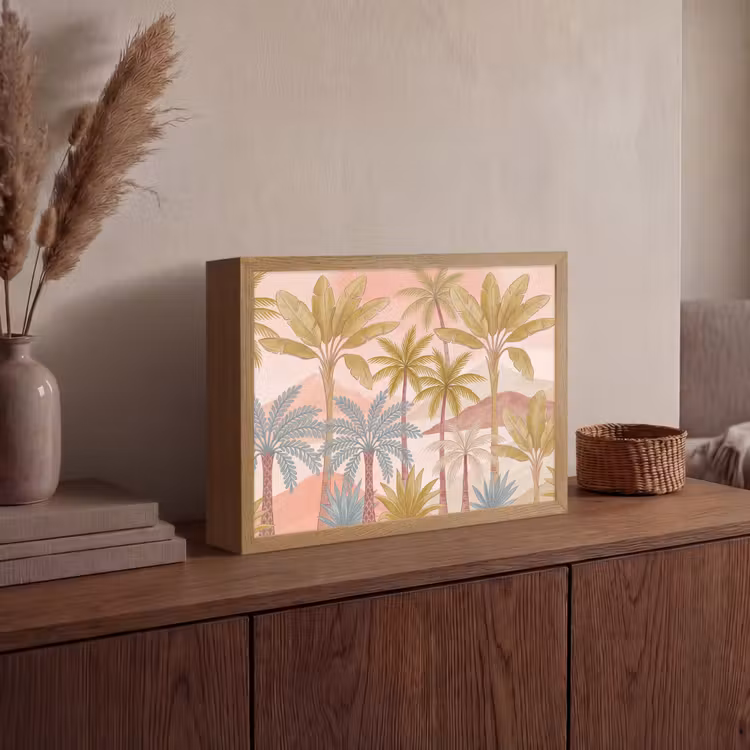 Lightbox - Wandlamp - Illustratie - Palmbomen - Kleurrijk — 4