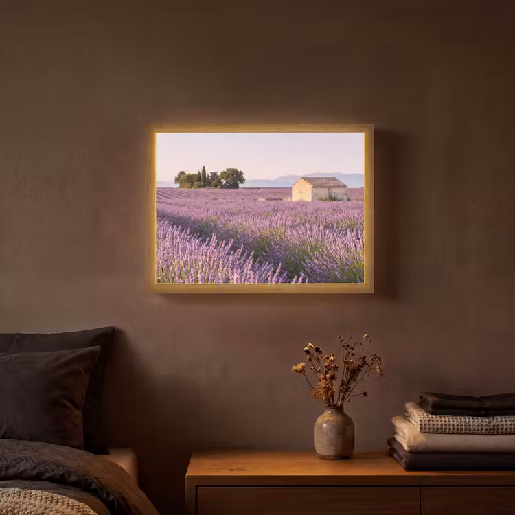 Lightbox - Wandlamp - Lavendel - Landschap - Sereen - Paars — 3