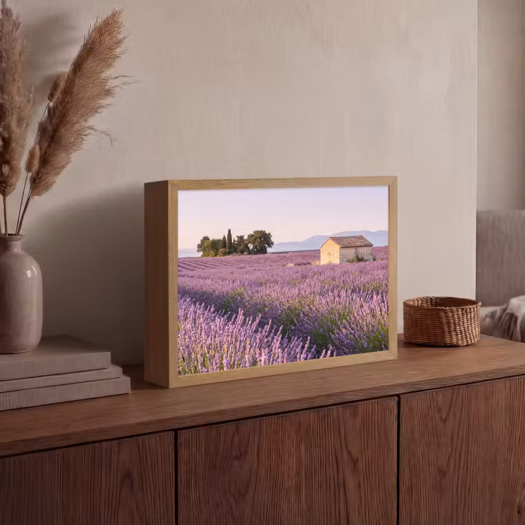 Lightbox - Wandlamp - Lavendel - Landschap - Sereen - Paars — 4