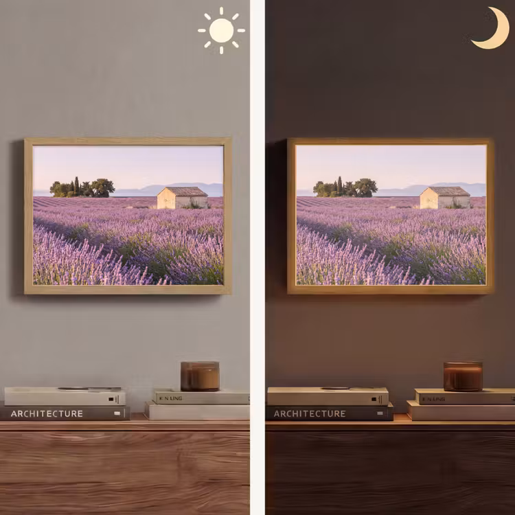 Lightbox - Wandlamp - Lavendel - Landschap - Sereen - Paars — 6