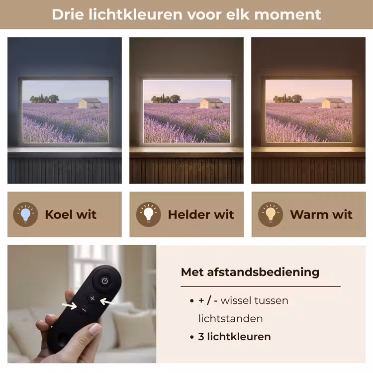 Lightbox - Wandlamp - Lavendel - Landschap - Sereen - Paars — 8
