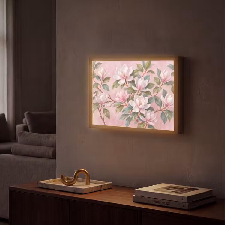 Lightbox - Wandlamp - Magnolia's - Patroon - Roze — 2