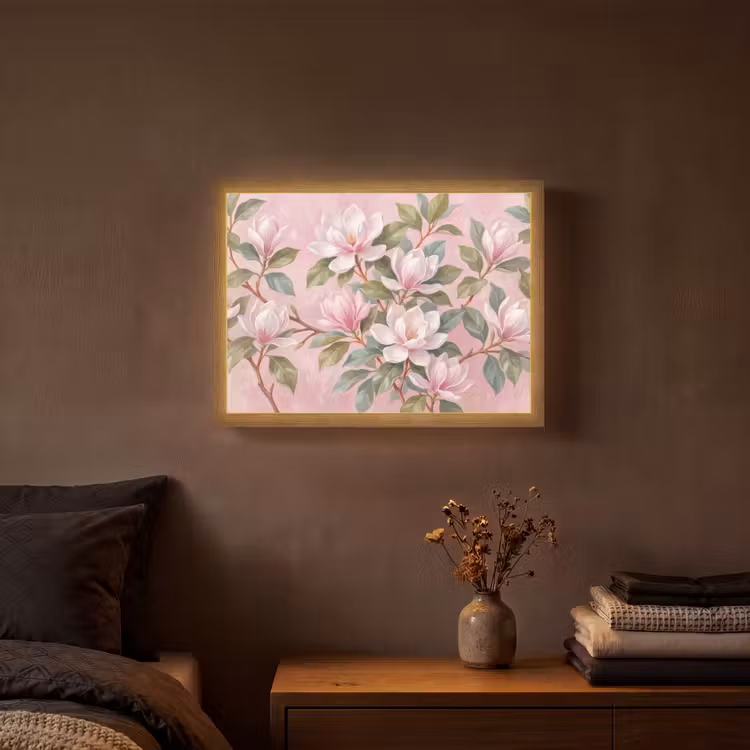 Lightbox - Wandlamp - Magnolia's - Patroon - Roze — 3