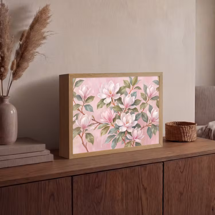 Lightbox - Wandlamp - Magnolia's - Patroon - Roze — 4