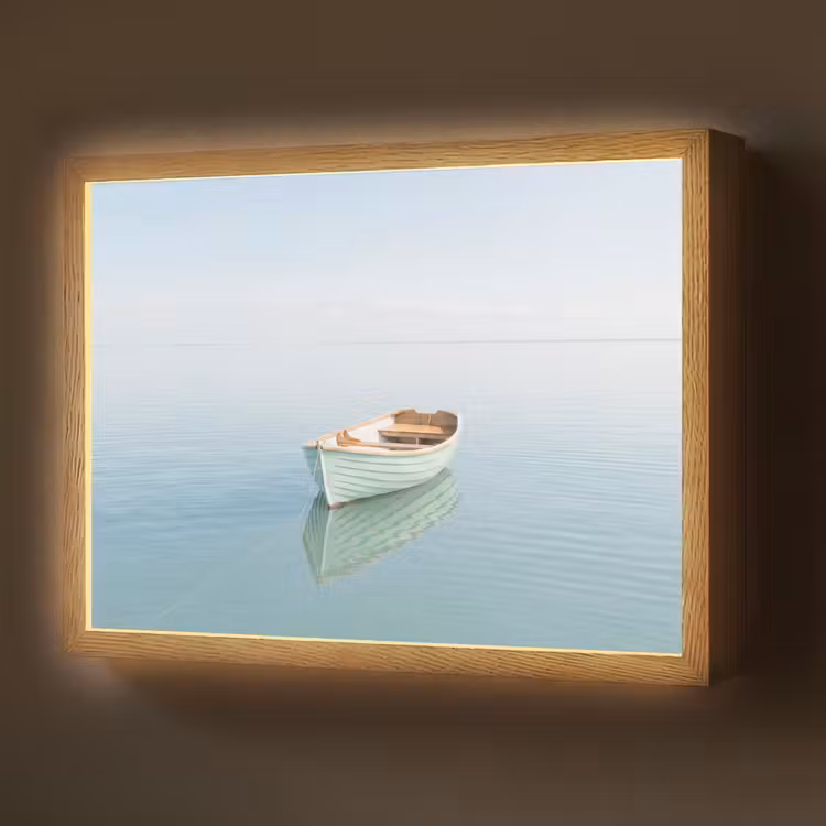 Lightbox - Wandlamp - Minimalistisch - Boot - Zee — 1