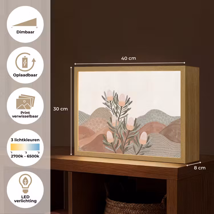 Lightbox - Wandlamp - Modern - Heuvels - Terracotta — 10