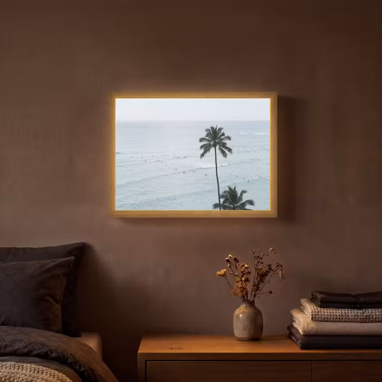 Lightbox - Wandlamp - Oceaan - Palmbomen - Surfers — 3