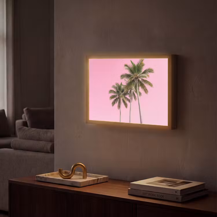 Lightbox - Wandlamp - Palmboom - Tropisch - Pink — 2