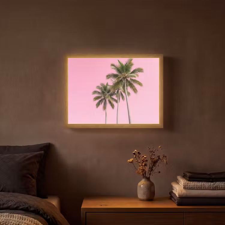 Lightbox - Wandlamp - Palmboom - Tropisch - Pink — 3