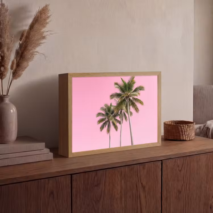 Lightbox - Wandlamp - Palmboom - Tropisch - Pink — 4