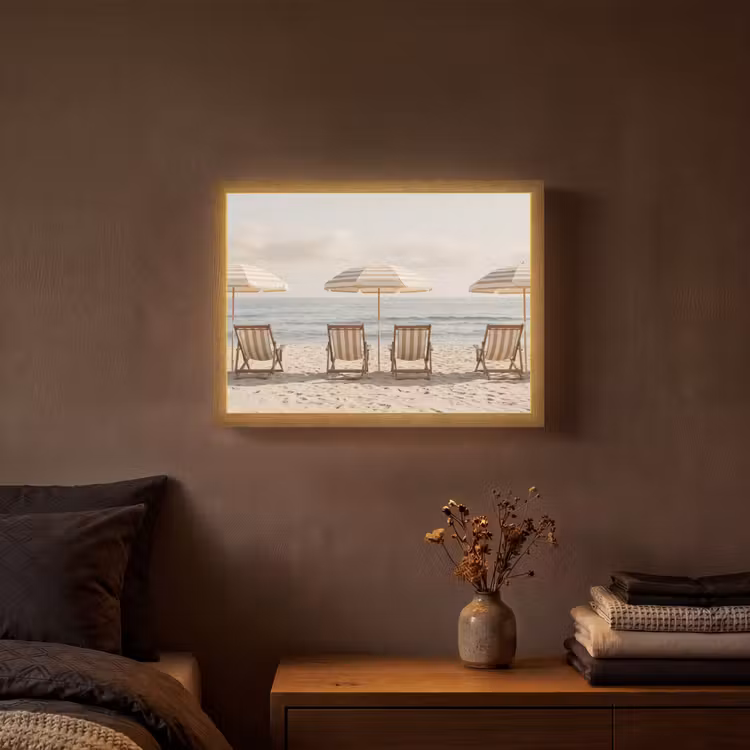 Lightbox - Wandlamp - Strand - Stoelen - Parasol — 3