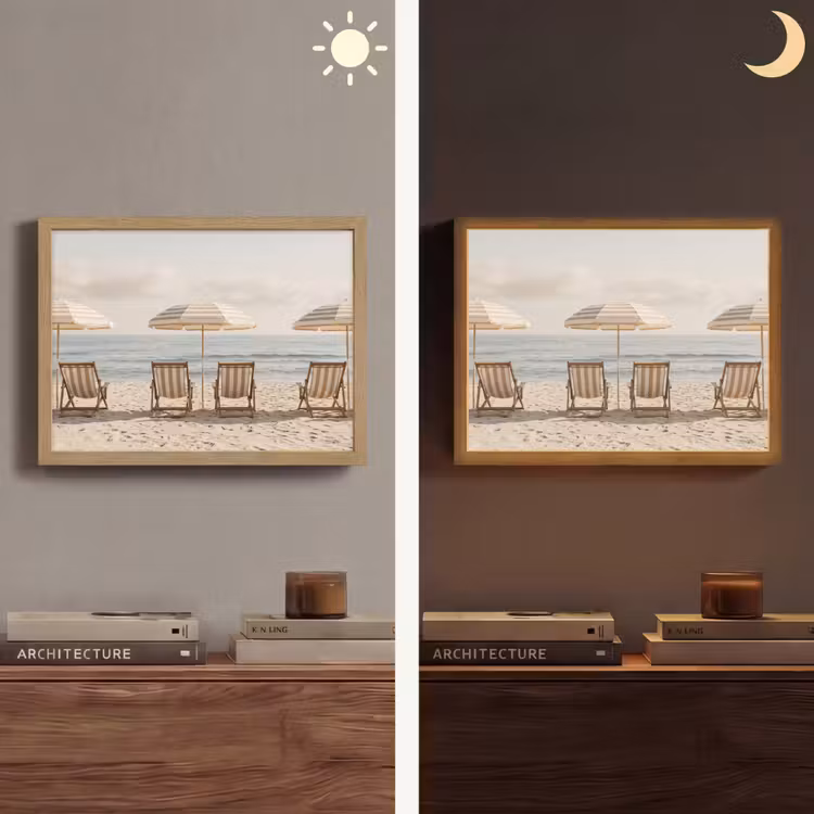 Lightbox - Wandlamp - Strand - Stoelen - Parasol — 6