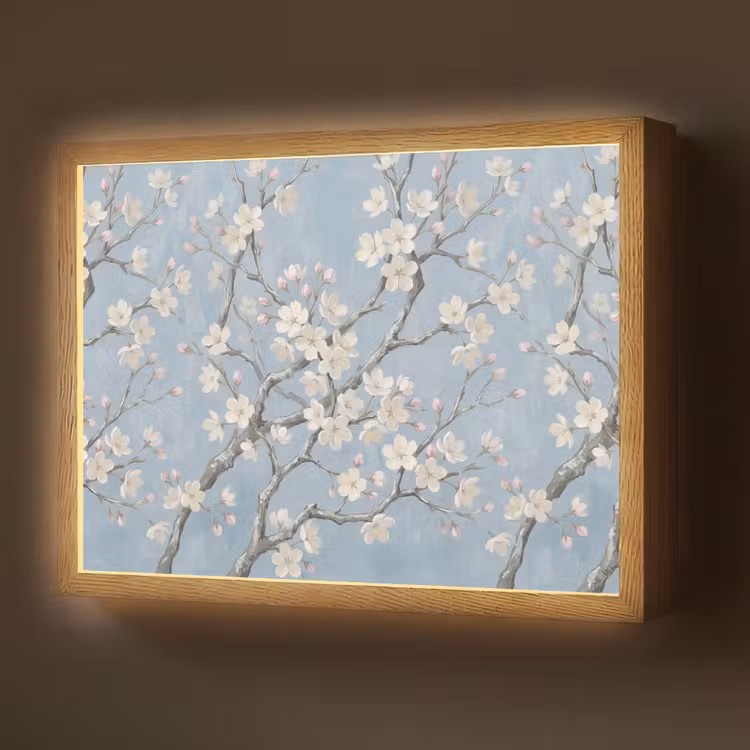 Lightbox - Wandlamp - Takken - Kersenbloesem - Blauw — 1