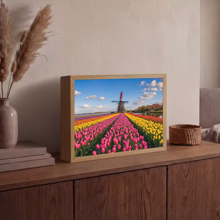 Lightbox - Wandlamp - Tulpen - Holland - Molen - Kleurrijk — 4