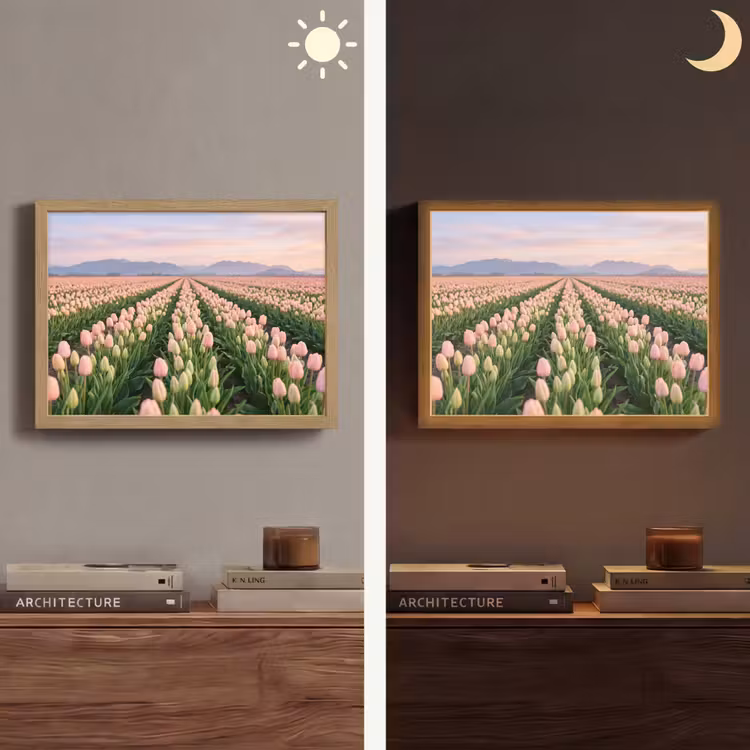 Lightbox - Wandlamp - Tulpen - Landschap - Roze — 6