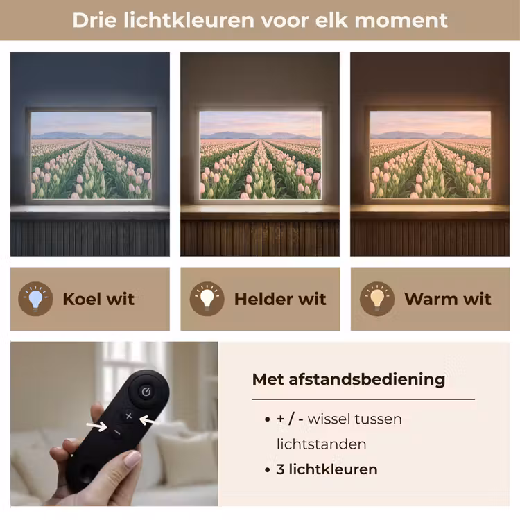 Lightbox - Wandlamp - Tulpen - Landschap - Roze — 8