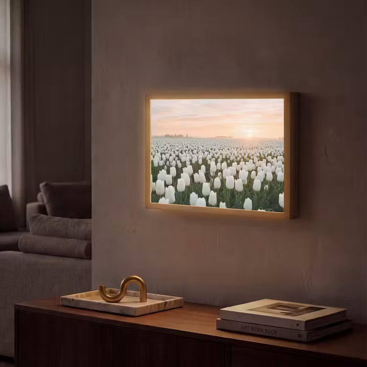 Lightbox - Wandlamp - Tulpen - Landschap - Wit — 2