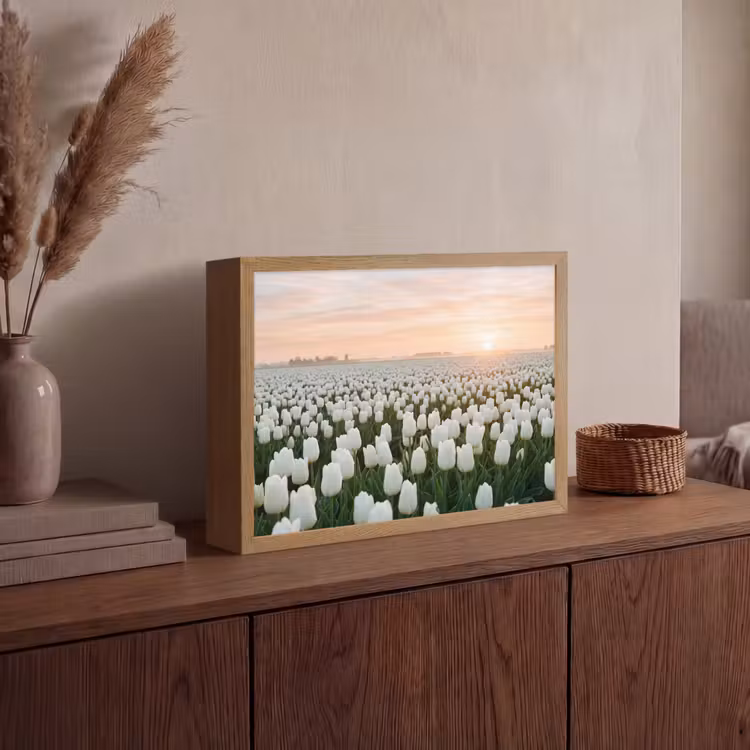 Lightbox - Wandlamp - Tulpen - Landschap - Wit — 4