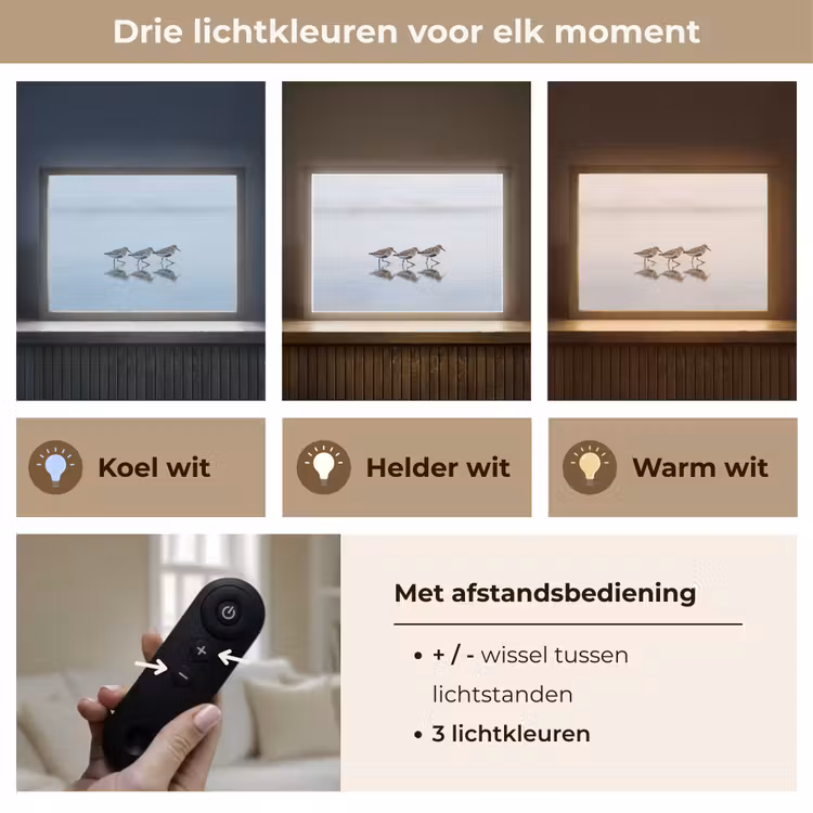 Lightbox - Wandlamp - Vogels - Water - Grijs — 8