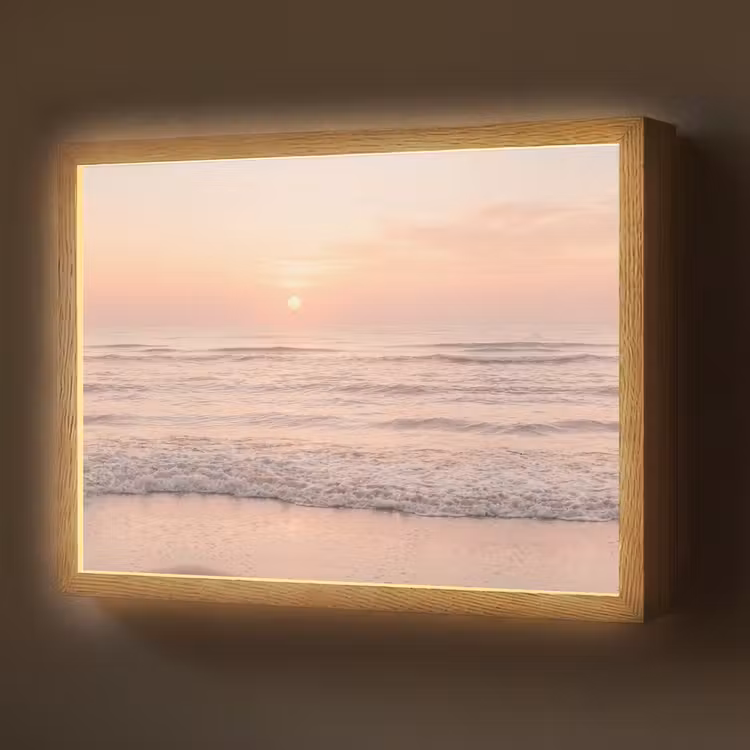 Lightbox - Wandlamp - Zon - Strand - Roze — 1