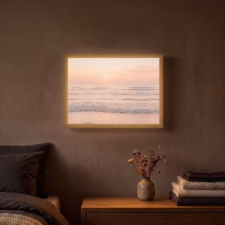 Lightbox - Wandlamp - Zon - Strand - Roze — 3