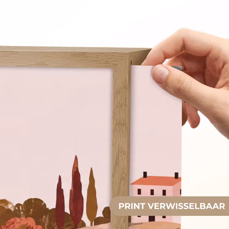 Lightbox - Wandlamp - Heuvellandschap - Grafisch - Terracotta — 5