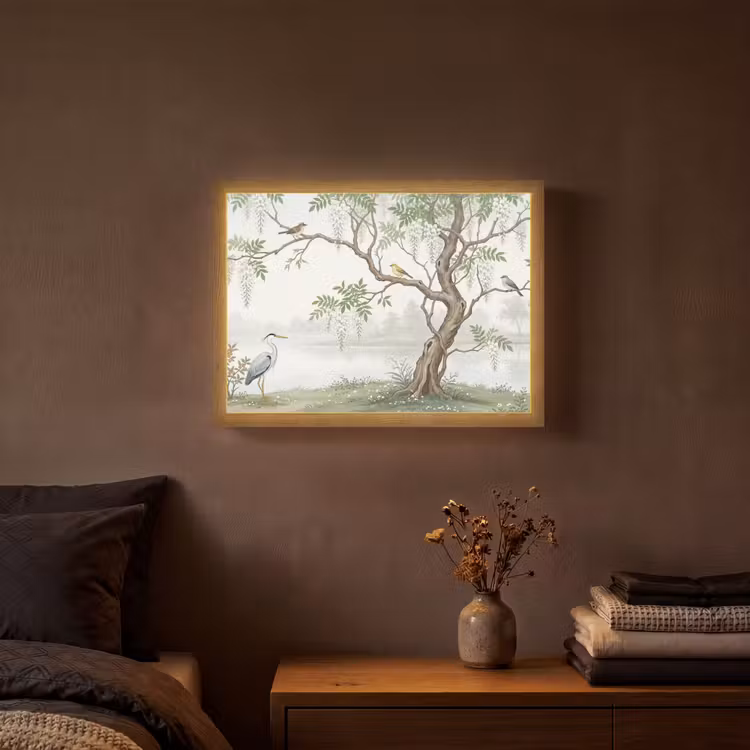 Lightbox - Wandlamp - Reiger - Landschap - Groen — 3