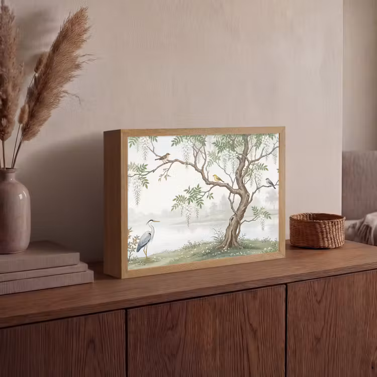 Lightbox - Wandlamp - Reiger - Landschap - Groen — 4