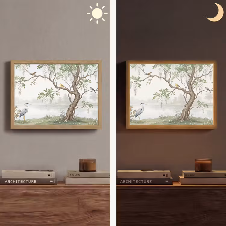 Lightbox - Wandlamp - Reiger - Landschap - Groen — 6
