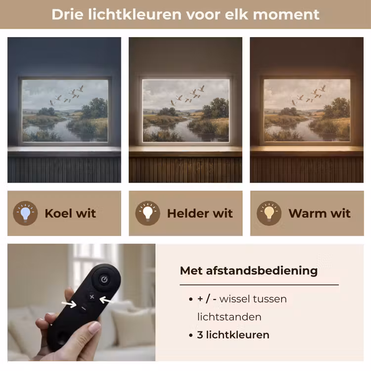 Lightbox - Wandlamp - Eenden - Rivier - Landschap - Vlucht - Nostalgisch — 8