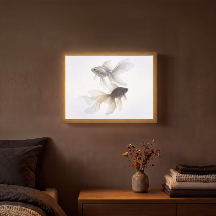 Lightbox - Wandlamp - Goudvissen - Modern - Wit — 3