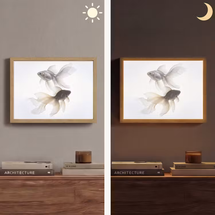 Lightbox - Wandlamp - Goudvissen - Modern - Wit — 6